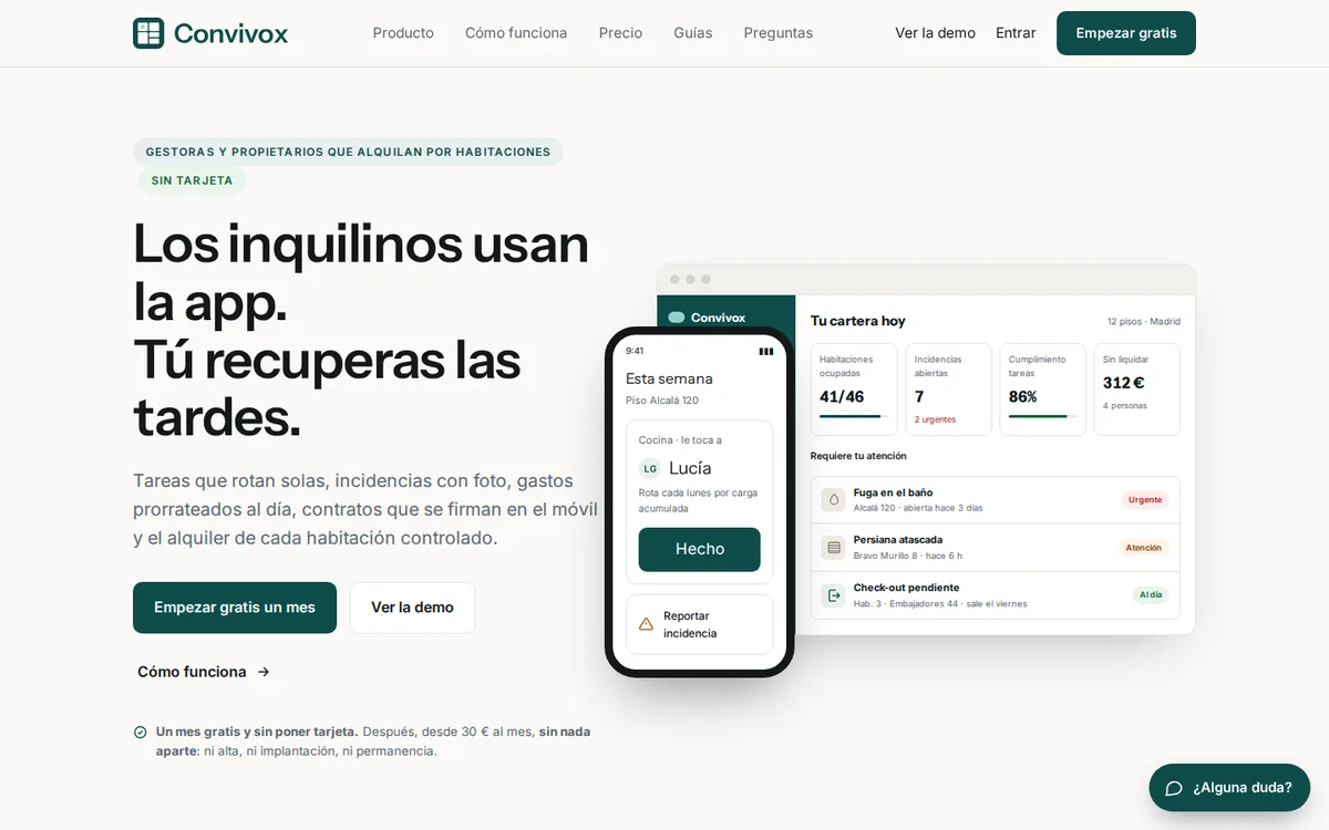 Web de Convivox en ordenador