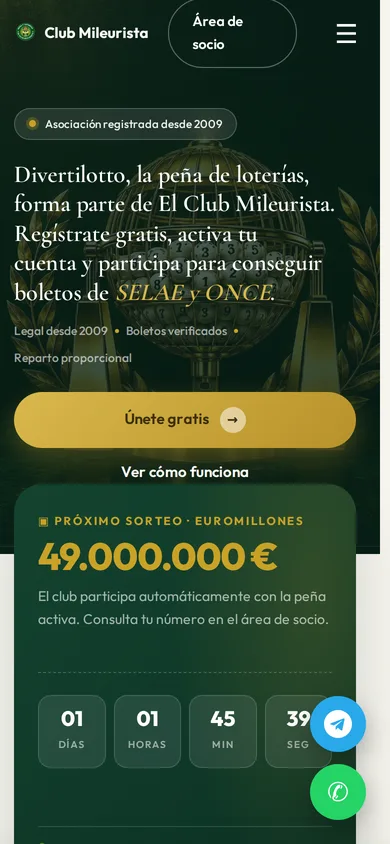 Web de El Club Mileurista en el móvil