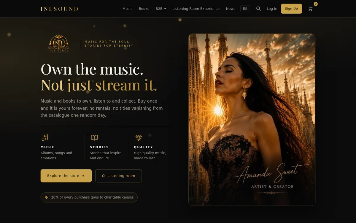 Web de INLSOUND en ordenador